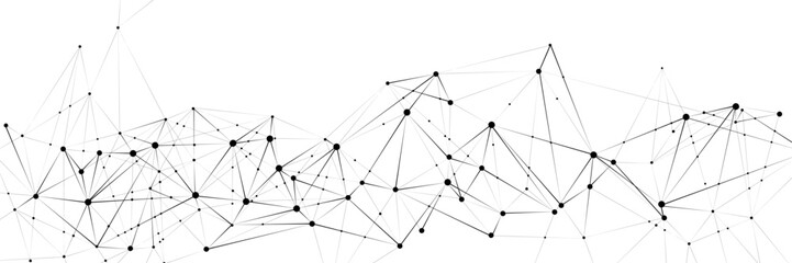 Fototapeta premium Vector illustration. Abstract grid highlights foundation of digital systems, network where every node essential for seamless operation. Concept of technology, science. Wallpaper. Pattern.