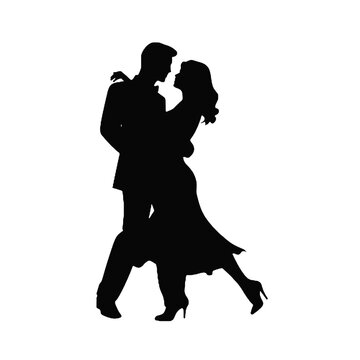 recommend clip art: Dancing Couple Silhouette Salsa Vector Art