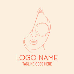 Hand-Drawn Woman's Face Logo for Fashion Brand and Business