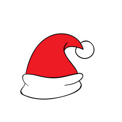 Santa hat icon vector. Christmas illustration sign. new Year symbol.