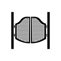 Gate icon vector. Wicket illustration sign. Fence symbol or logo.