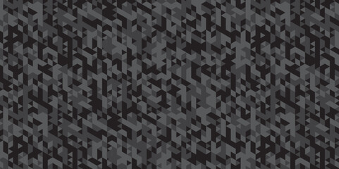 Minimal triangle retro wall grid pattern geometric tile vector square element. Abstract black and gray background. seamless mosaic and low polygon triangle texture wallpaper.