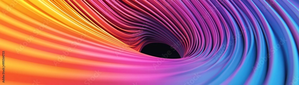 Poster a vibrant swirl of colors blending seamlessly, creating a mesmerizing visual effect that captivates 