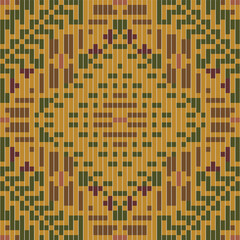 Retro Islamic Geometric Pattern Stencilfolk Embroidery, Aztec Geometric Ornament Print. Design for Carpet, Wallpaper, Clothing, Wrapping, Fabric