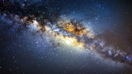 Obraz premium Abstract Cosmic Scene: An abstract background depicting a cosmic scene with stars, nebulae, and galaxies.