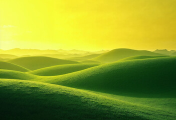 Naklejka premium landscape with grass and sky