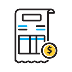 Vector multicolor icon for Invoice