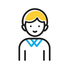 Obraz premium Vector multicolor icon for Boy