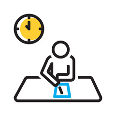 Vector multicolor icon for Exam