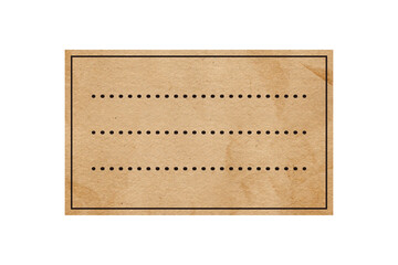 メッセージカード　型抜き クラフト素材　四角　ラベル　