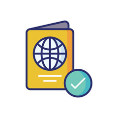 Passport vector icon stoct illustration
