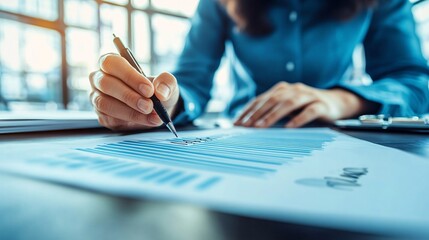 A person at a desk checking off tasks from a to-do list symbolizing productivity organization and personal achievement Large space for text in center Stock Photo with copy space