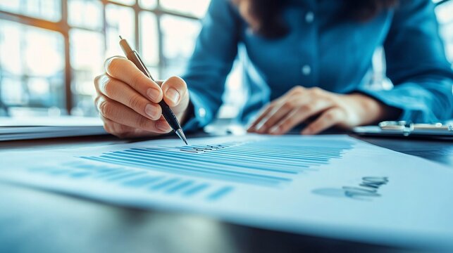 A person at a desk checking off tasks from a to-do list symbolizing productivity organization and personal achievement Large space for text in center Stock Photo with copy space