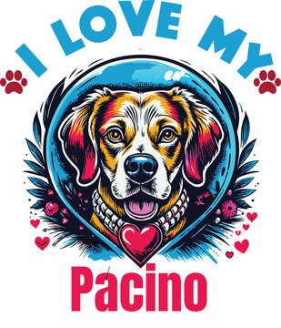 Pacino Is My Cute Cat, Cat name t-shirt Design