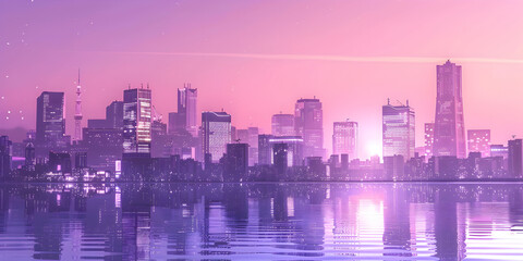 Obraz premium Cityscape at Night Bokeh Texture Background Blurry Street Banner City Light Nightlife Mockup. urban, vibrant, illumination, colors, soft focus, glowing, 