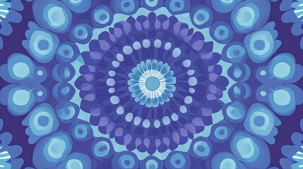 Repeating circular pattern in shades of blue and purple, with plenty of room for text in the corners.