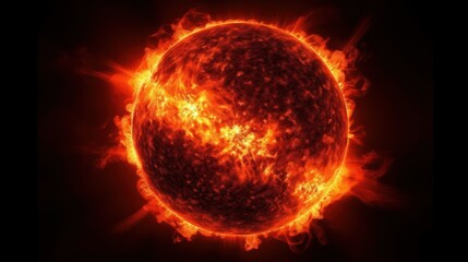 Fiery Sun with Intense Flares