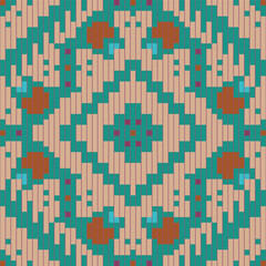 Tribal Traditional Pattern Drawingfolk Embroidery, Aztec Geometric Ornament Print. Design for Carpet, Wallpaper, Clothing, Wrapping, Fabric