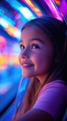 Naklejka premium Thrill ride: kid's adrenaline rush, exhilaration and excitement of childhood adventures, youthful energy meets heart-pounding moments in a world full of endless possibilities and daring feats