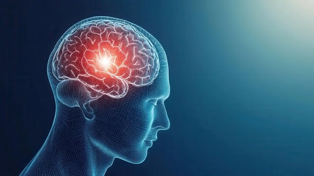 Smart brain implant for epilepsy monitoring and seizure control, minimal and hightech, neurological care, medical innovation