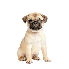 Obraz premium Cute Pug Puppy Sitting