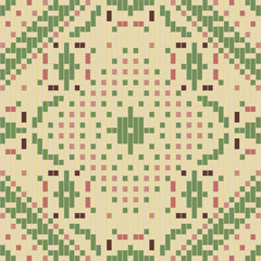 Geometry Islamic Art Geometric Patternfolk Embroidery, Aztec Geometric Ornament Print. Design for Carpet, Wallpaper, Clothing, Wrapping, Fabric