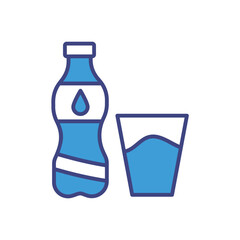 Water Bottle vector icon stoct illustration