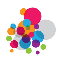 Colorful bubble composition images illustration