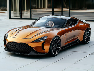 Luxury high-performance car with sleek design and premium materials