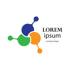 molecule atom logo design