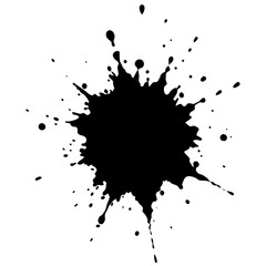 Colorful paint is spreading in the air, coming out completely from one place