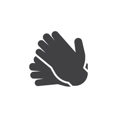 Two hands clapping vector icon