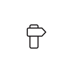 Hammer icon. Claw hammer icon. Minimalist hammer line icon.