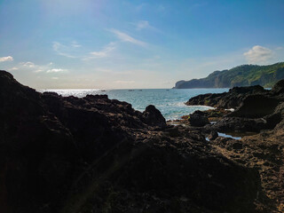 Rocks over the sea