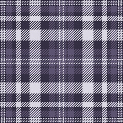 Deluxe texture pattern tartan, 20s check seamless plaid. Row vector textile background fabric in dark and white colors.