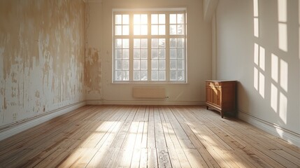 Obraz premium An empty room with earthy-tones dresses.