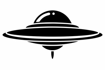 UFO Flying Saucer Silhouette Vector, Spaceship UFO icon © Trendy CraftSVG 