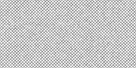 White rhombus on black bg or handdrawn diagonal grid as simple seamless pattern. Grunge lines with shapeless scribbles. Simple vector illustration