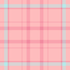 Fototapeta premium Thread seamless fabric texture, throw check plaid vector. Overlay pattern tartan background textile in red and light colors.