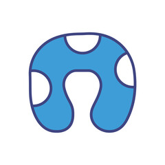 Travel Pillow vector icon stoct illustration