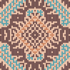 Ethnic Pattern Ndebele Traditional Attirefolk Embroidery, Aztec Geometric Ornament Print. Design for Carpet, Wallpaper, Clothing, Wrapping, Fabric