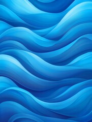 Intertwined flowing waves in blue tones