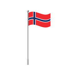 Illustration of Norway flag. Isolated on white background vector illustration