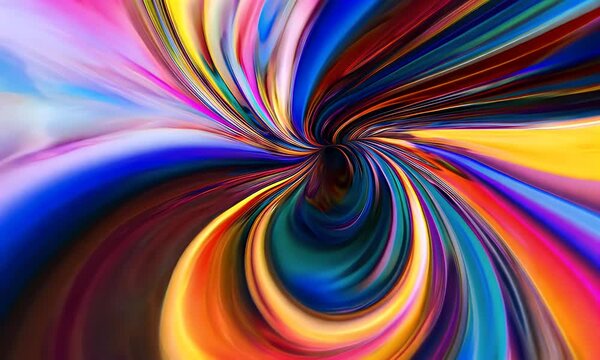 Colorful wavy fluid patterns swirl and blend, creating ever-changing abstract visuals in a seamless and dynamic animation