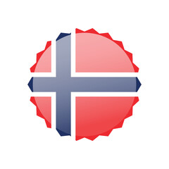 Norway flag icon. Isolated on white background vector illustration