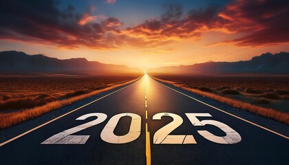 straight road leading horizon written pavement symbolizing progress new beginnings