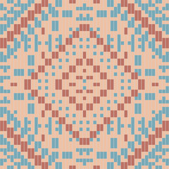 Crochet Traditional Pattern Backgroundfolk Embroidery, Aztec Geometric Ornament Print. Design for Carpet, Wallpaper, Clothing, Wrapping, Fabric