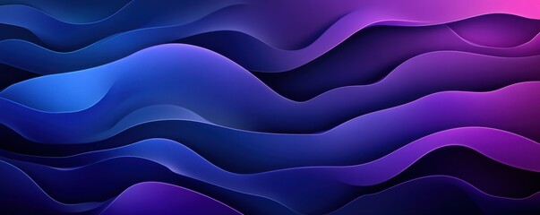 Obraz premium Abstract purple and blue wavy background with smooth gradients creating a surreal, modern design