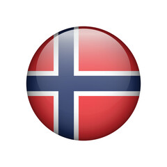 Norway flag icon. Isolated on white background vector illustration
