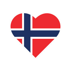 Obraz premium Norway flag icon. Isolated on white background vector illustration